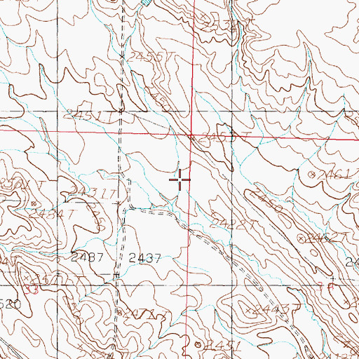 Topographic Map of 30N36E33AACA01 Well, MT