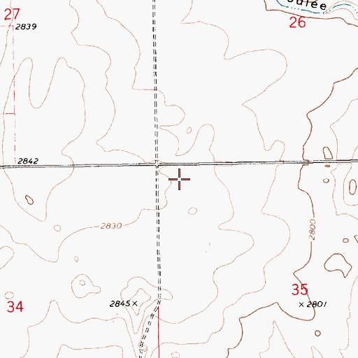 Topographic Map of 30N12E35BB__02 Well, MT