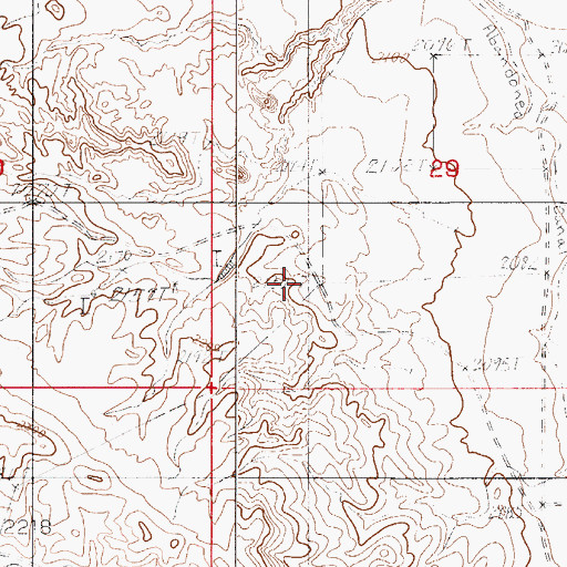 Topographic Map of 30N51E28DCAA01 Well, MT