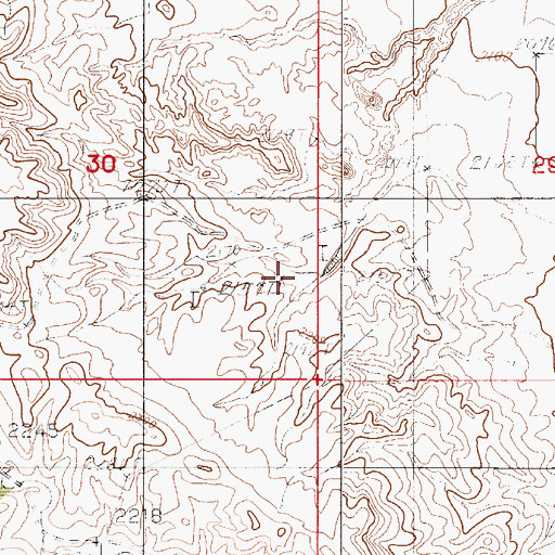 Topographic Map of 30N51E30DDAB01 Well, MT