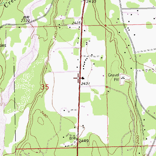 Topographic Map of 30N31W35ADC___ Well, MT