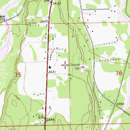 Topographic Map of 30N31W35ADD___ Well, MT