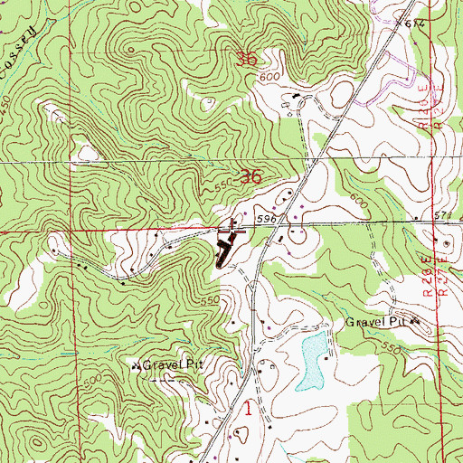 Topographic Map of Sanford Middle School, AL