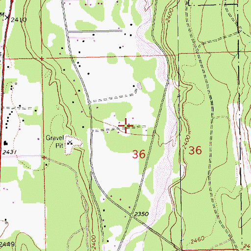 Topographic Map of 30N31W36BDA___ Well, MT