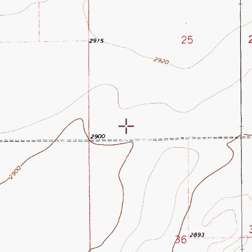 Topographic Map of 30N09E25CC__01 Well, MT