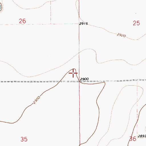 Topographic Map of 30N09E26DD__01 Well, MT