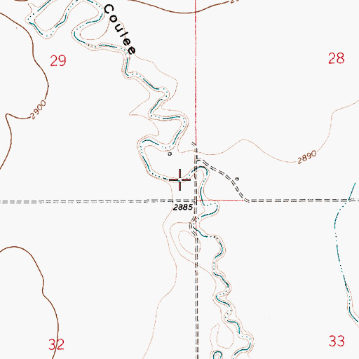 Topographic Map of 30N09E29DD__01 Well, MT