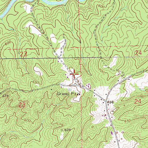 Topographic Map of Victory Church, AL