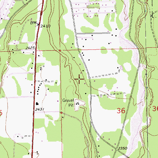 Topographic Map of 30N31W36BBD_2_ Well, MT