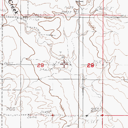 Topographic Map of 30N48E29ACDC01 Well, MT