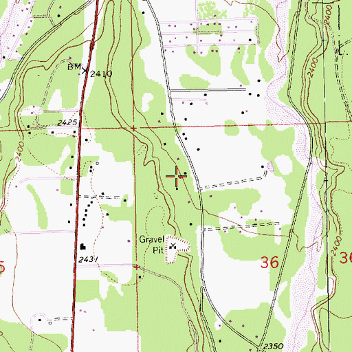 Topographic Map of 30N31W36BBD___ Well, MT