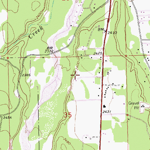 Topographic Map of 30N31W35ABC___ Well, MT