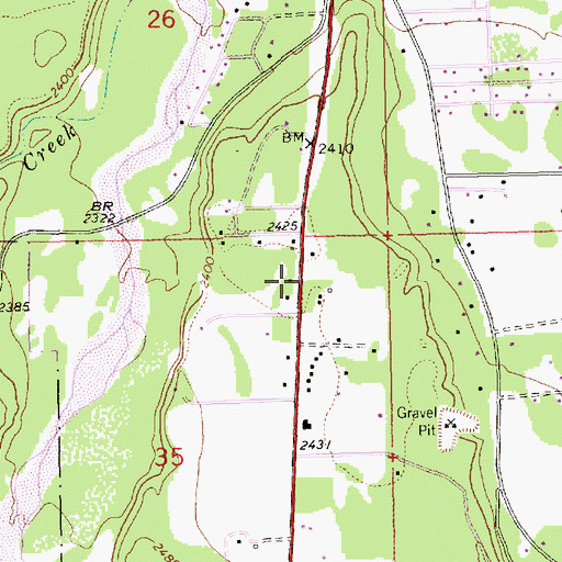 Topographic Map of 30N31W35AAB___ Well, MT