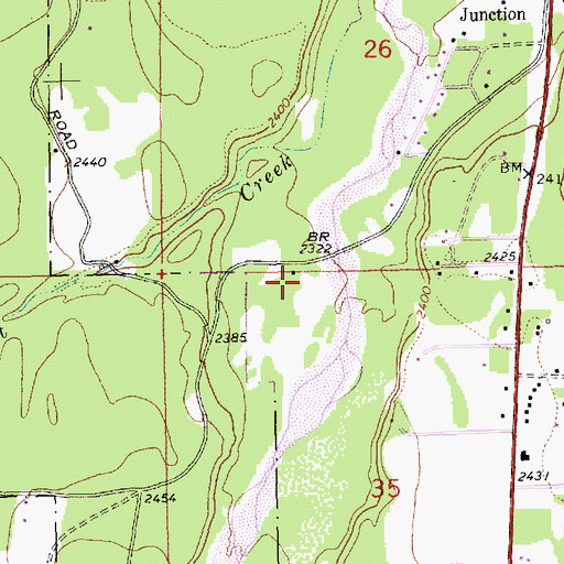 Topographic Map of 30N31W35BAB_01 Spring, MT