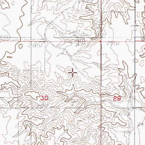 Topographic Map of 30N50E30ADBB01 Well, MT