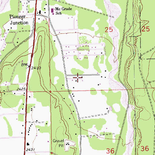 Topographic Map of 30N31W25_CDC__ Well, MT