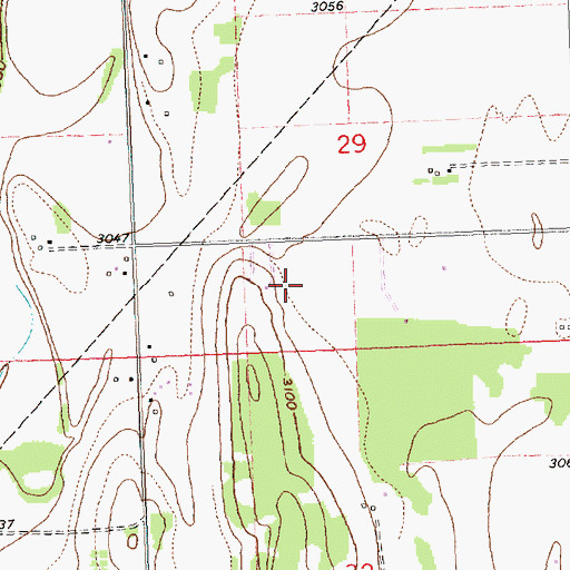 Topographic Map of 30N20W29CD__01 Well, MT