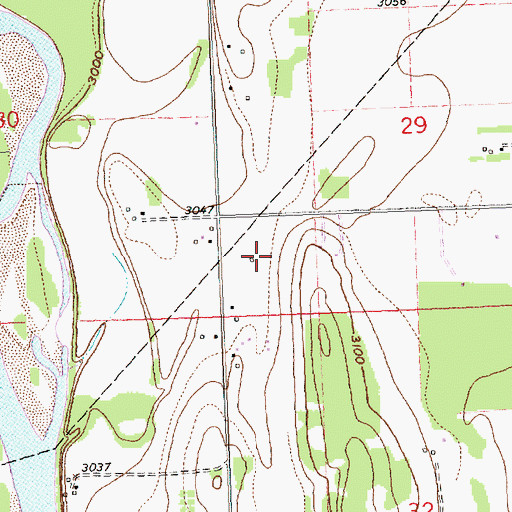 Topographic Map of 30N20W29CC__01 Well, MT