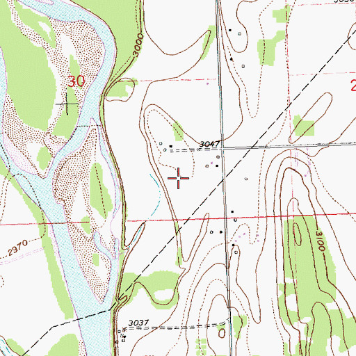 Topographic Map of 30N20W30DD__01 Well, MT
