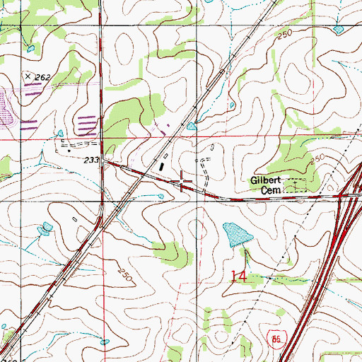 Topographic Map of Hope Hull Church, AL