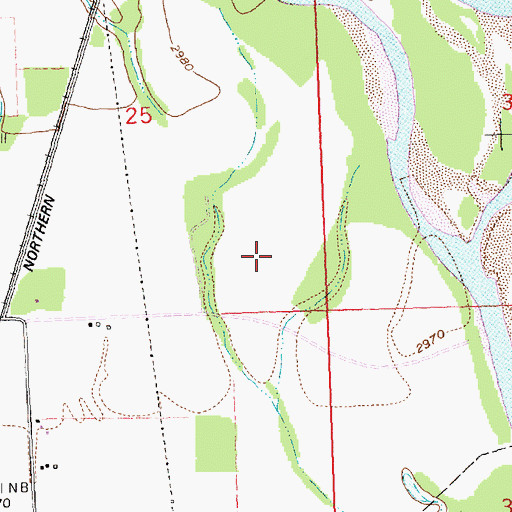 Topographic Map of 30N21W25DD__01 Well, MT