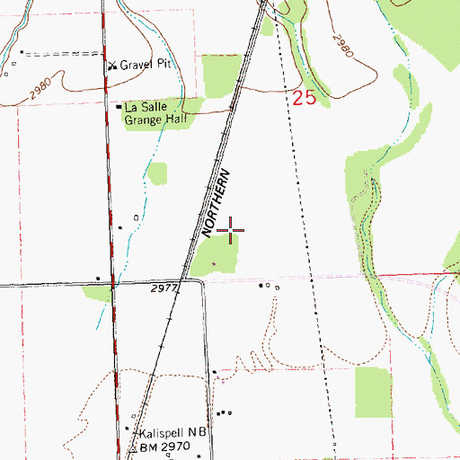 Topographic Map of 30N21W25CD__01 Well, MT