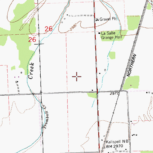 Topographic Map of 30N21W26DD__01 Well, MT