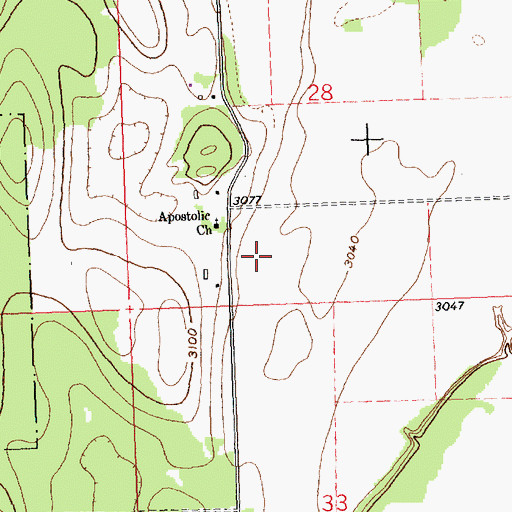 Topographic Map of 30N21W28CD__01 Well, MT