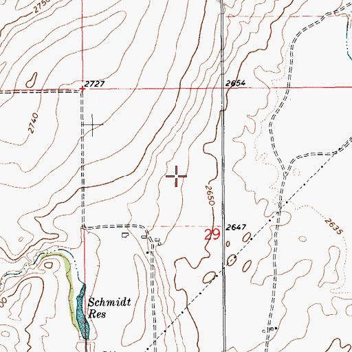 Topographic Map of 30N13E29BD__01 Well, MT