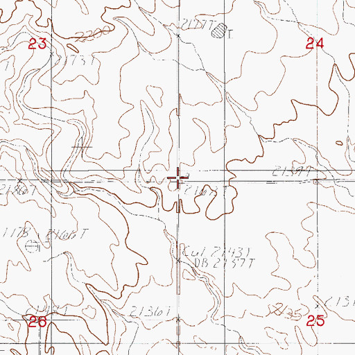Topographic Map of 30N52E24CCCC01 Well, MT