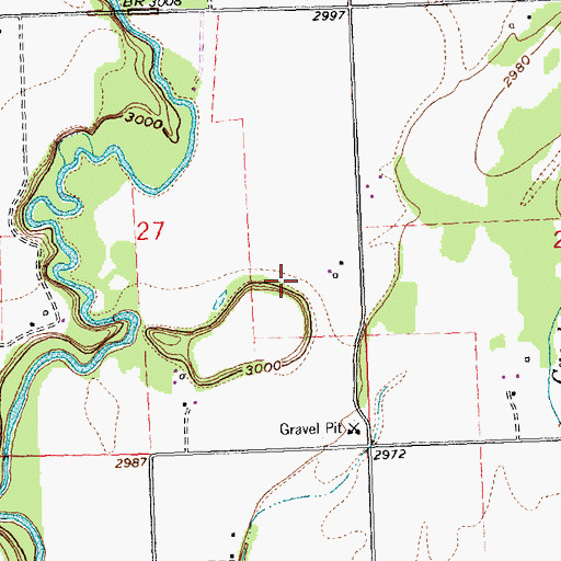 Topographic Map of 30N21W27DA__01 Well, MT