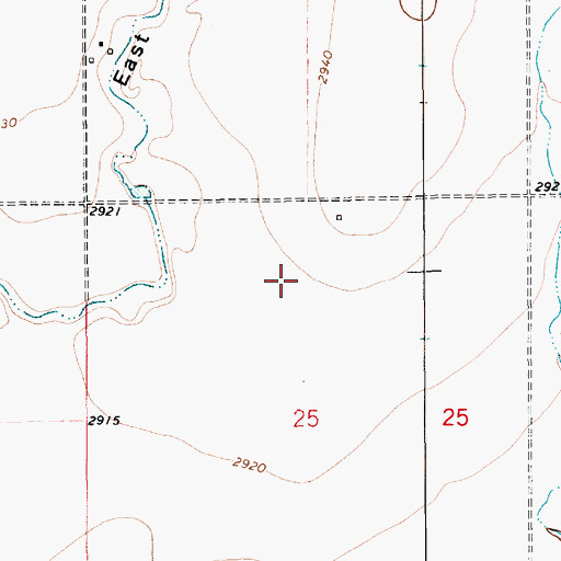 Topographic Map of 30N09E25BA__01 Well, MT