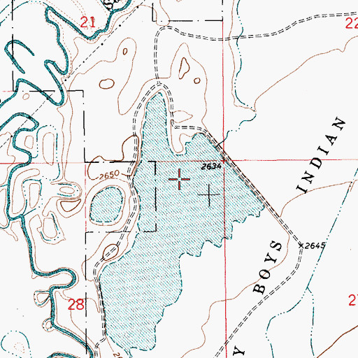 Topographic Map of 30N13E28AA__01 Well, MT