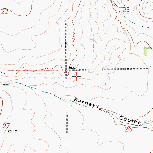 Topographic Map of 30N12E26BB__01 Well, MT