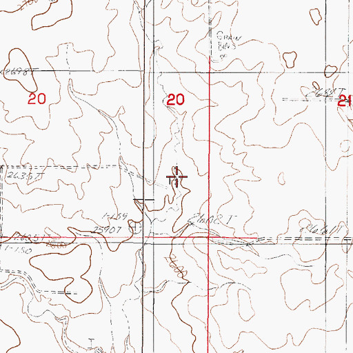 Topographic Map of 30N48E20DD__01 Well, MT
