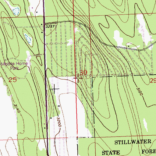 Topographic Map of 30N21W30DAA_01 Well, MT