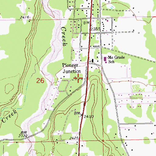 Topographic Map of 30N31W26_ADC2_ Well, MT