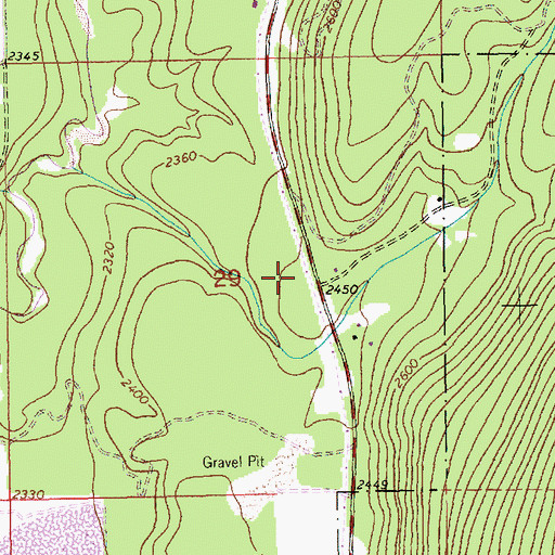 Topographic Map of 30N33W29ACDC01 Well, MT