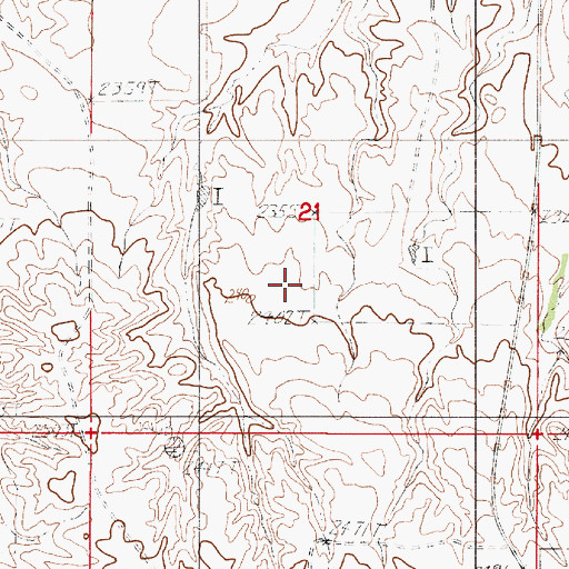 Topographic Map of 30N50E21CACA01 Well, MT