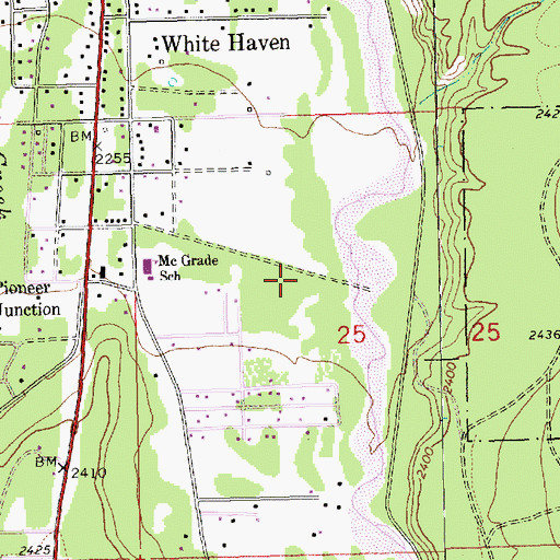 Topographic Map of 30N31W25BDB_01 Well, MT