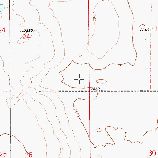 Topographic Map of 30N11E24DD__01 Well, MT