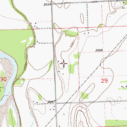 Topographic Map of 30N20W29BC__02 Well, MT