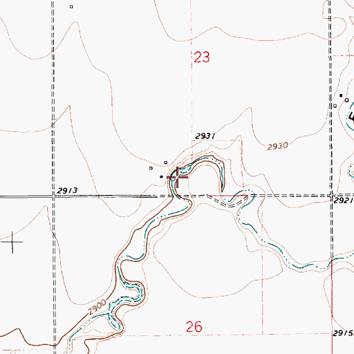 Topographic Map of 30N09E23CD__01 Well, MT