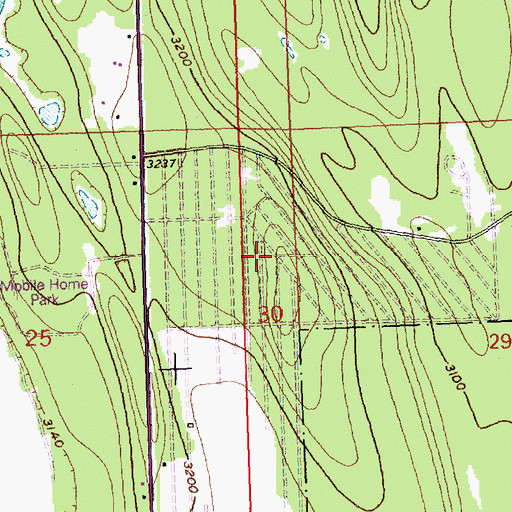 Topographic Map of 30N21W30ADAD01 Well, MT