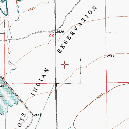 Topographic Map of 30N13E22DC__01 Well, MT