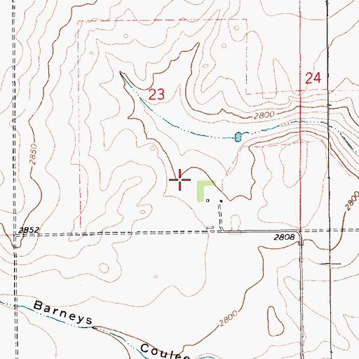 Topographic Map of 30N12E23DC__01 Well, MT