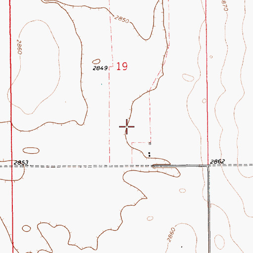 Topographic Map of 30N12E19DC__01 Well, MT
