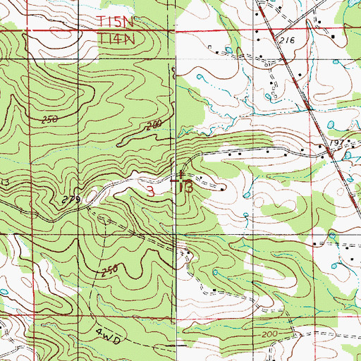 Topographic Map of New Mount Lily Church, AL