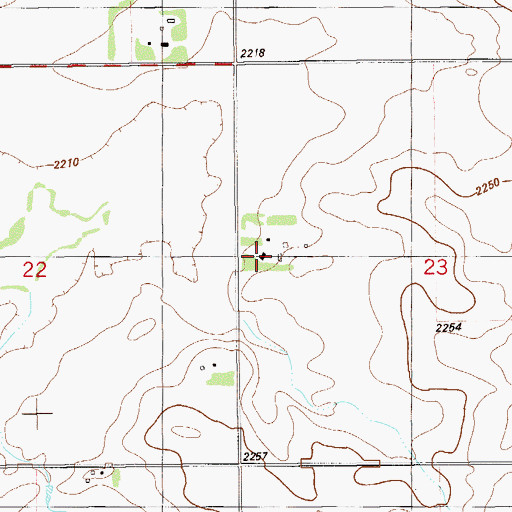 Topographic Map of 30N57E23BCDC01 Well, MT