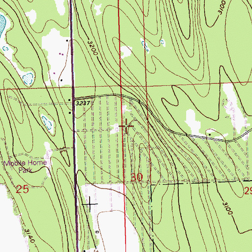 Topographic Map of 30N21W30AADC01 Well, MT
